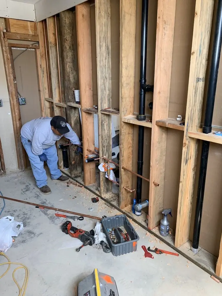 Commercial rough-in plumbing for Gas Line Repair in Worth